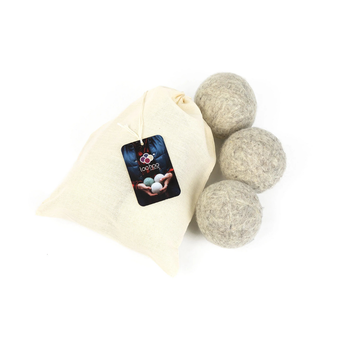 LooHoo Wool Balls for Dog, 3 Pack | USA Farmed & Made-0