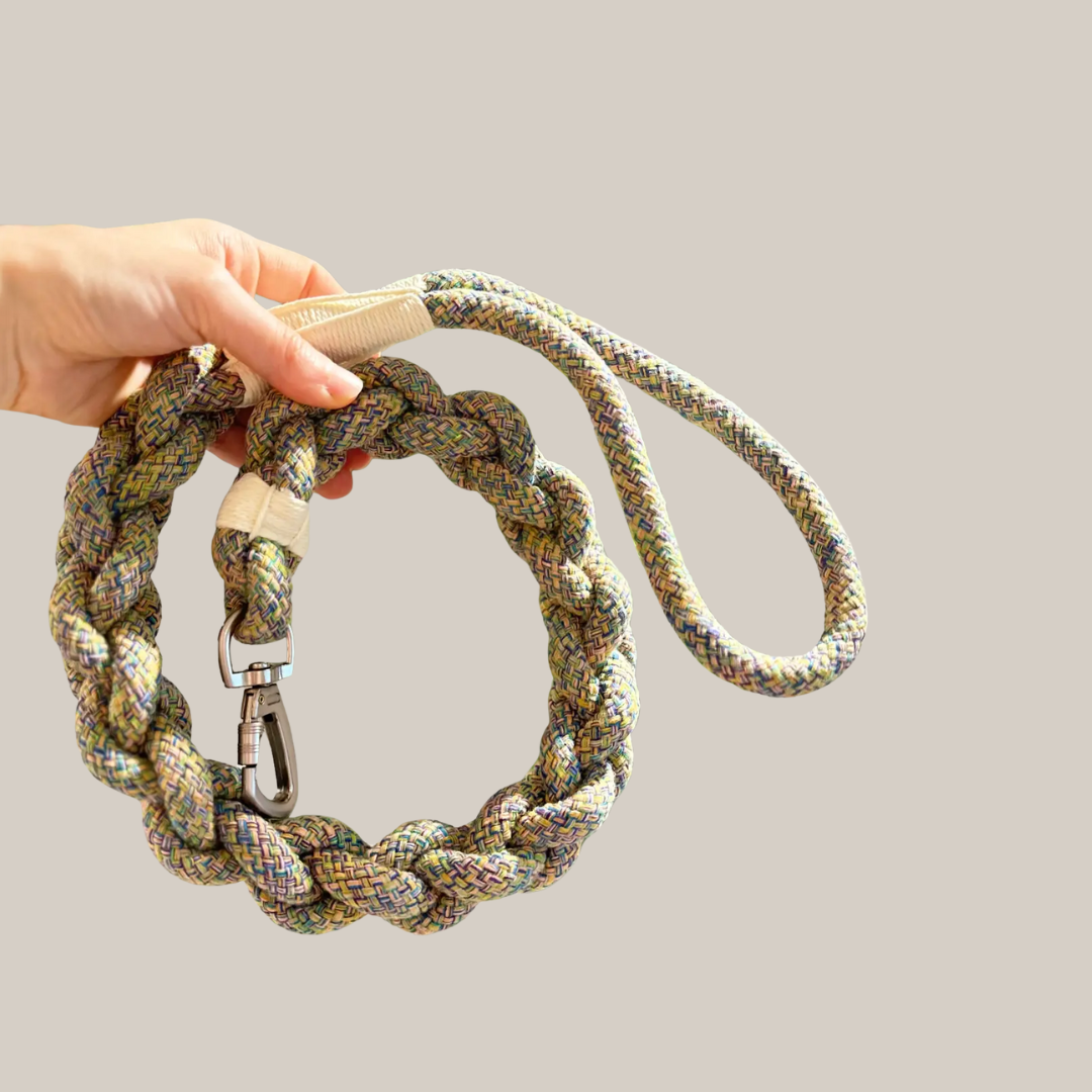 New: Handcrafted Olive Dog Leash | Sustainable |Stylish-1