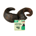 Rozie's Naturals Water Buffalo Bully Horn all-natural chew dog treat with green label