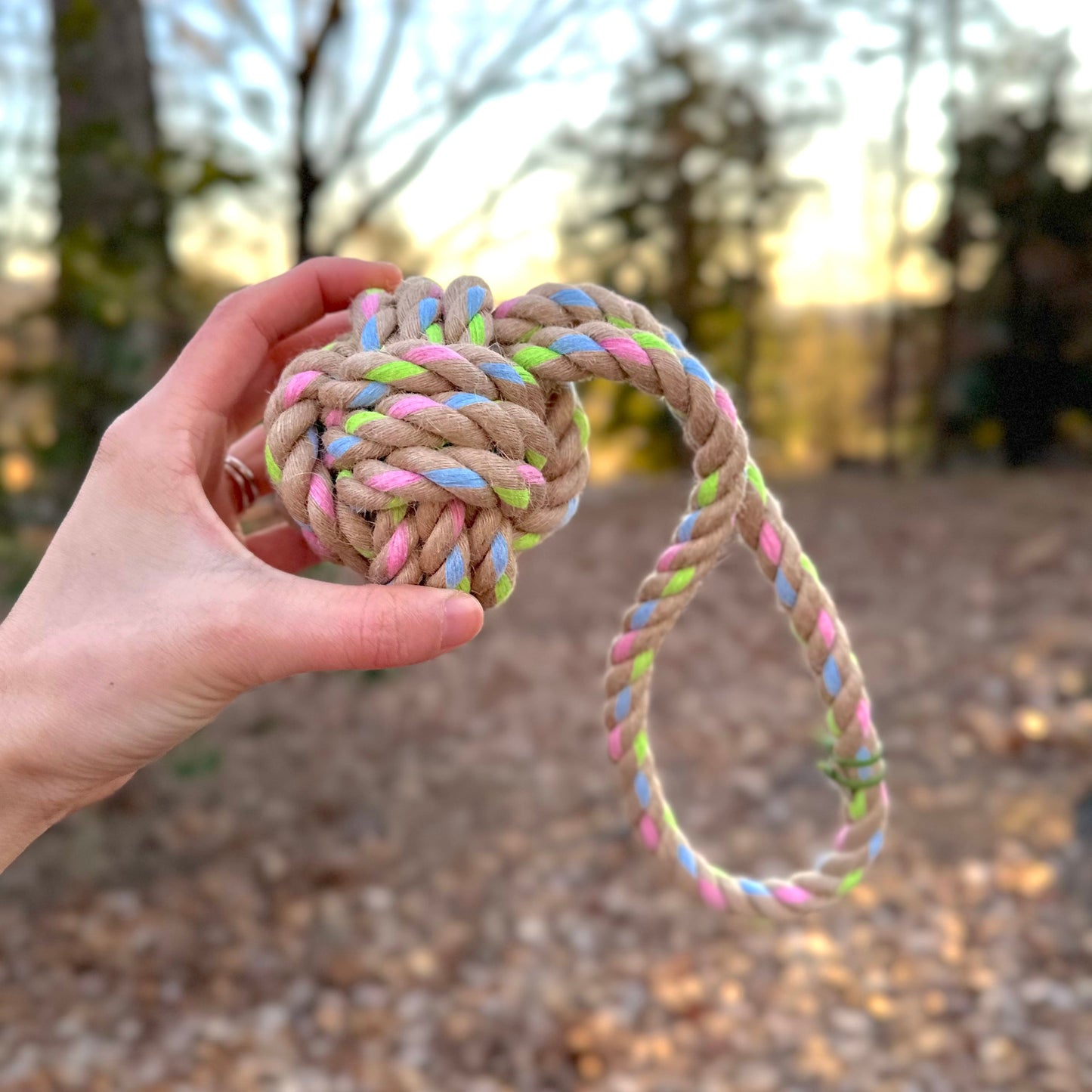 Rainbow Joy Hemp Rope Tug Toys-2