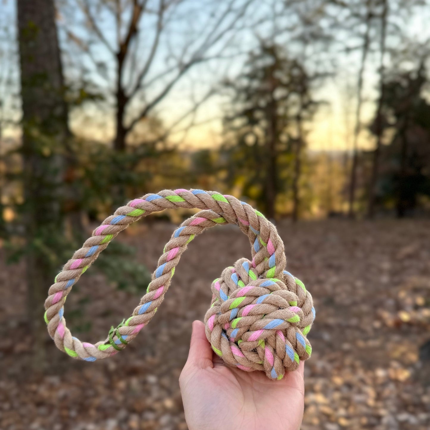 Rainbow Joy Hemp Rope Tug Toys-3