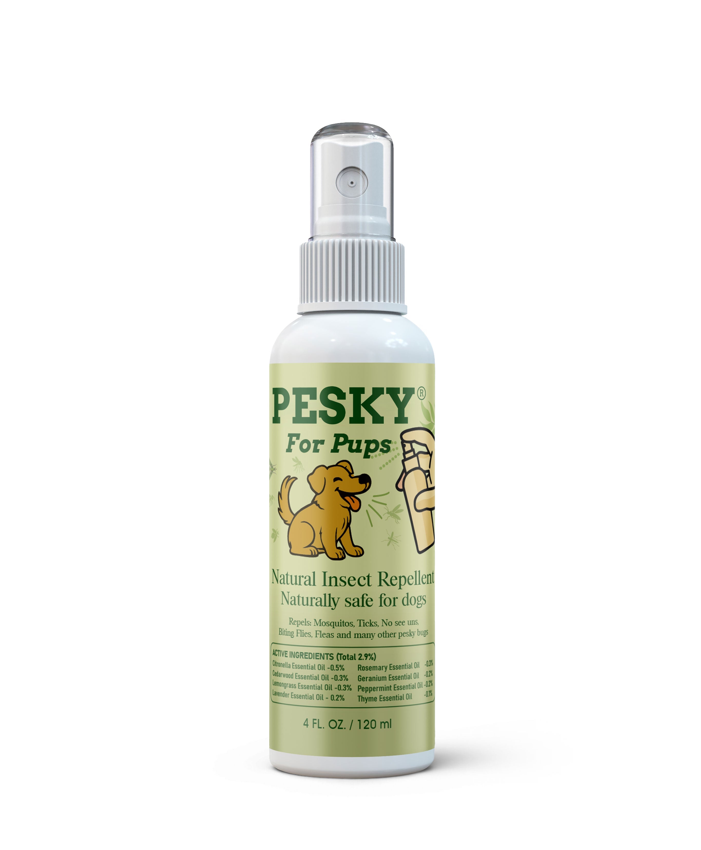 🐶 PESKY for Pups 2oz — Natural Insect Repellent for Dogs-2