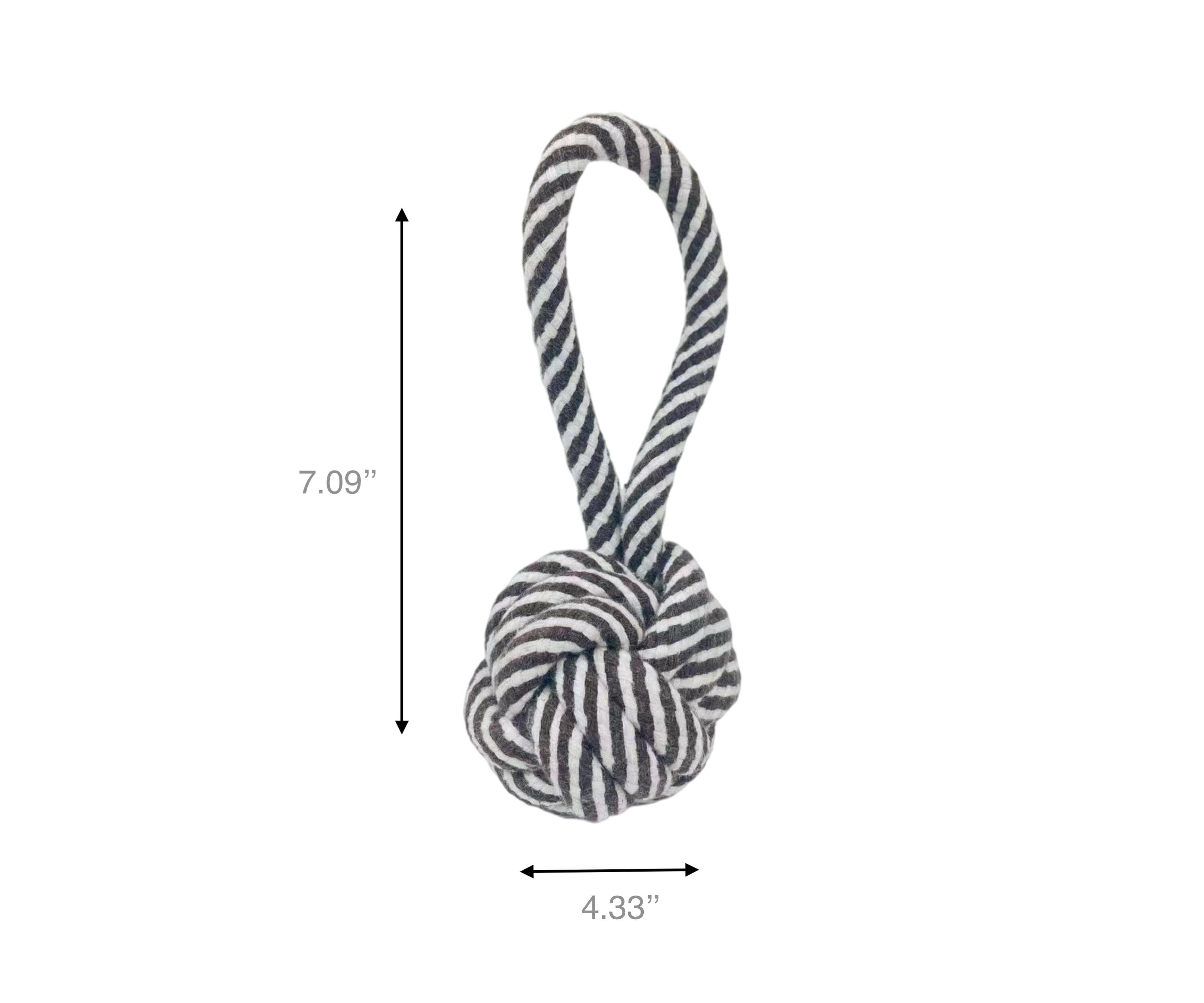 Knotty Rope Toy / Black and White-1