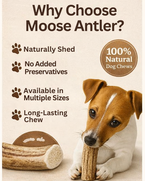 Moose Antler Dog Chew | Long-Lasting Natural Chew | Jagerhund