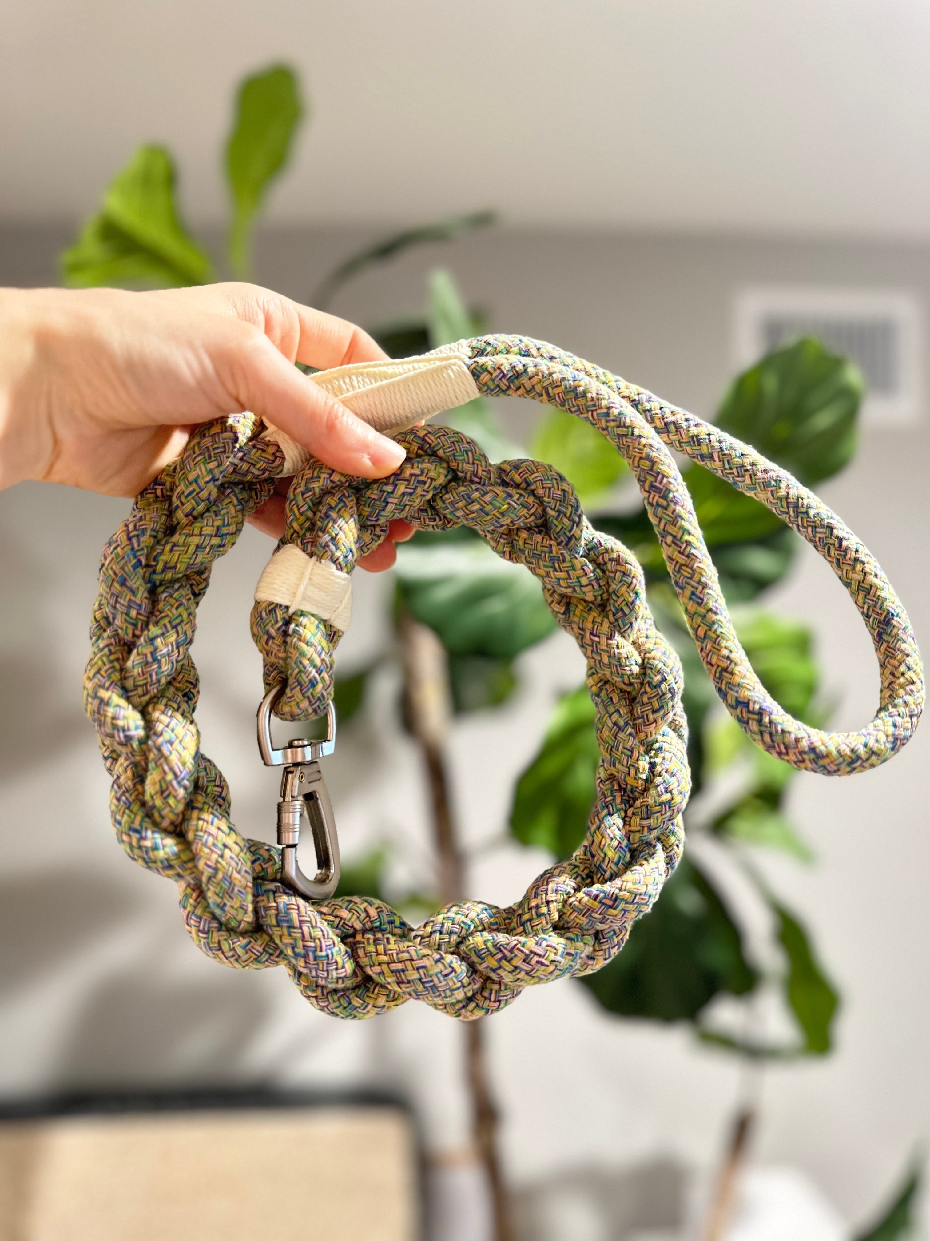 New: Handcrafted Olive Dog Leash | Sustainable |Stylish-2