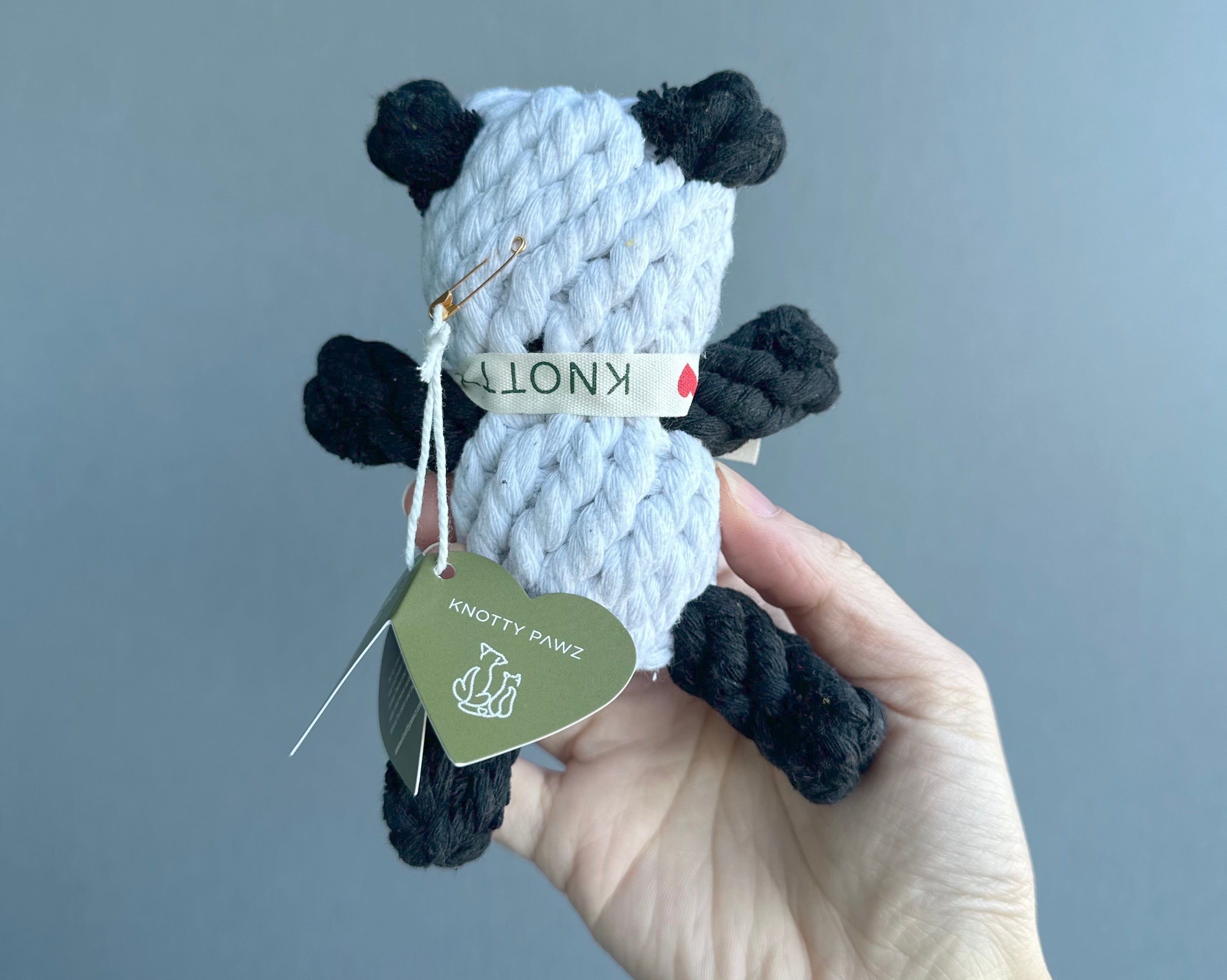 Hello Panda Pet Rope Toy – Durable Rope Toy for Dogs by Knotty Pawz