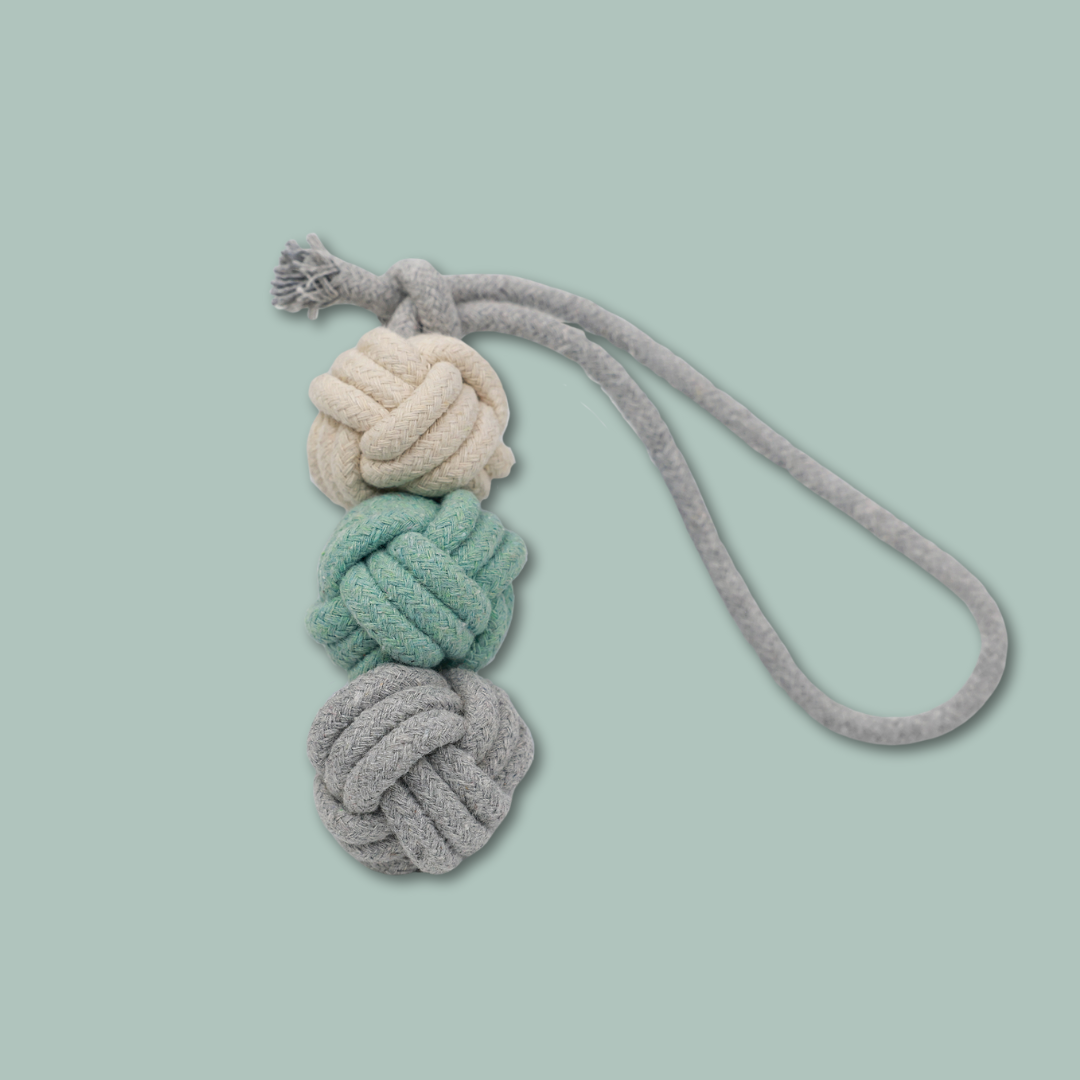 Mint Ice Cream Rope Balls Puppy Tug Toy-1