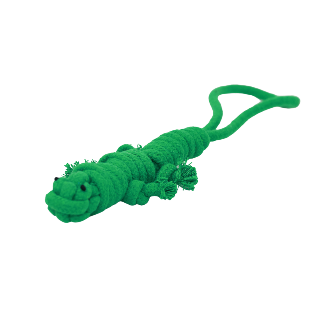Owen the Green Lizard Rope Toy-0