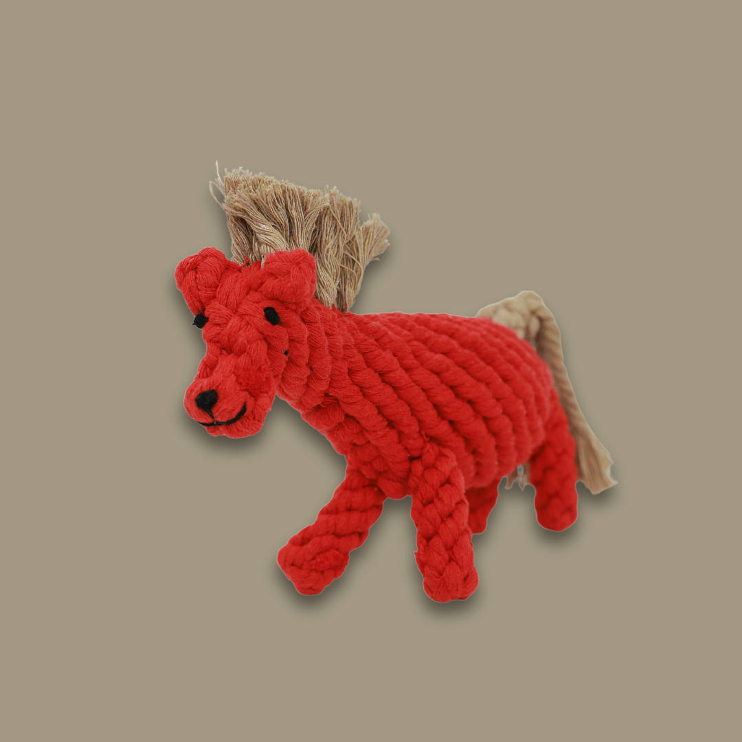 Ember the Red Horse Rope Toy-1