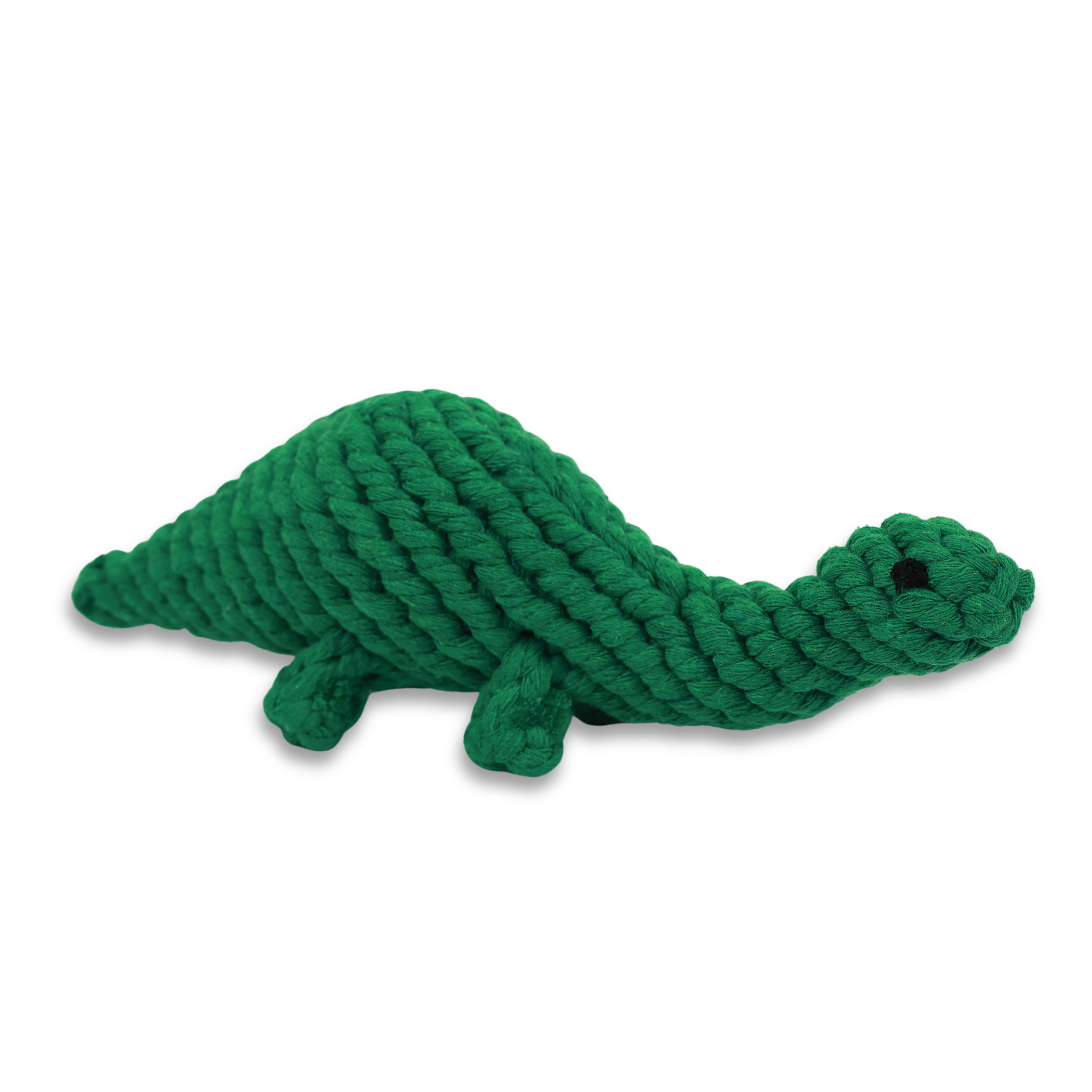Rex the Green Dinosaur Rope Toy – Tough Tug Dog Toy by Knotty Pawz