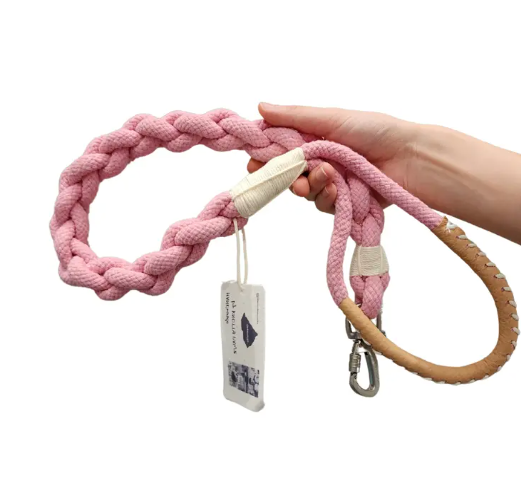Xena Wanderlust Dog Leash – Stylish, Durable Cotton Rope by Knotty Pawz