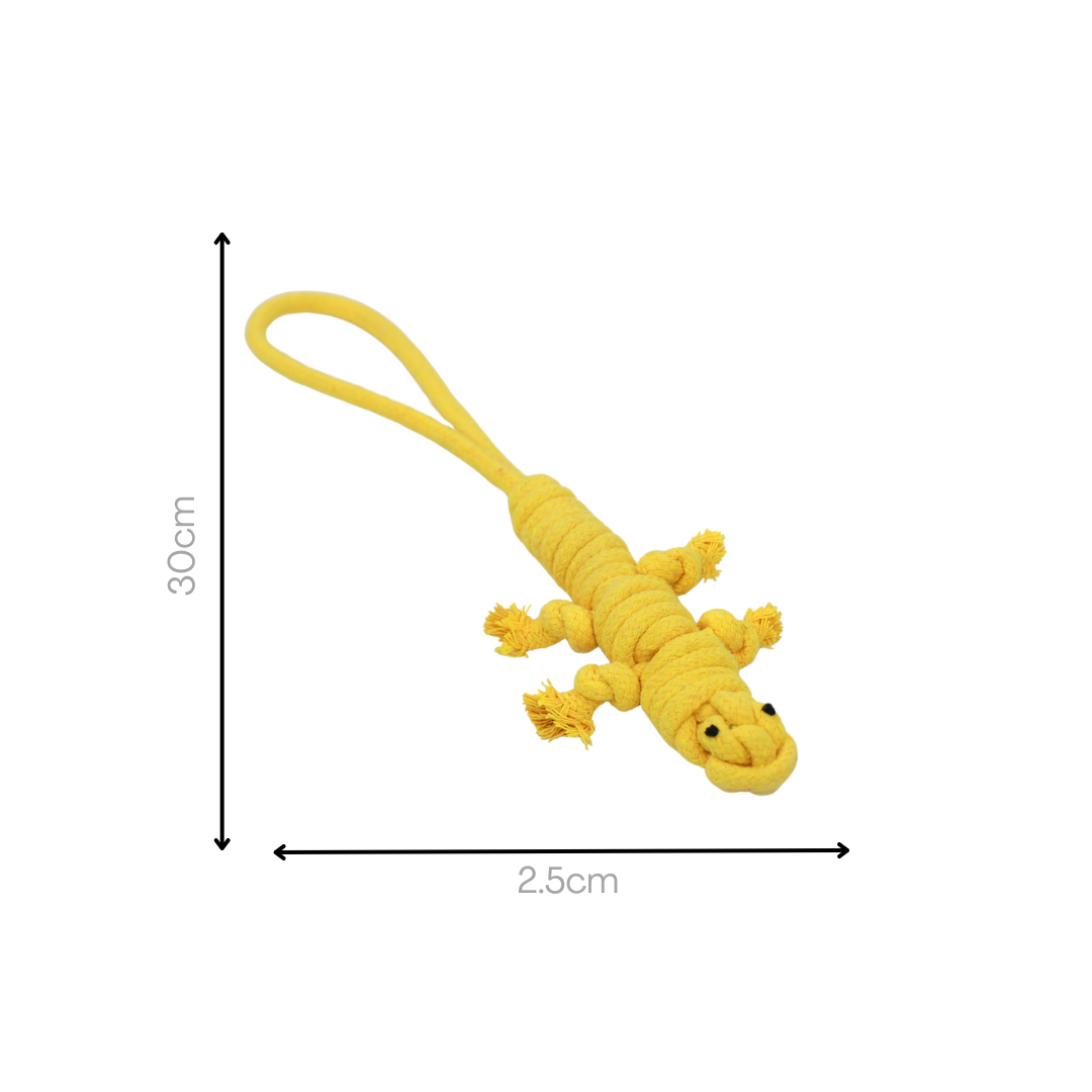 Yellow the Lizard Rope Toy-3
