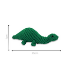 Rex the Green Dinosaur Rope Toy – Tough Tug Dog Toy by Knotty Pawz