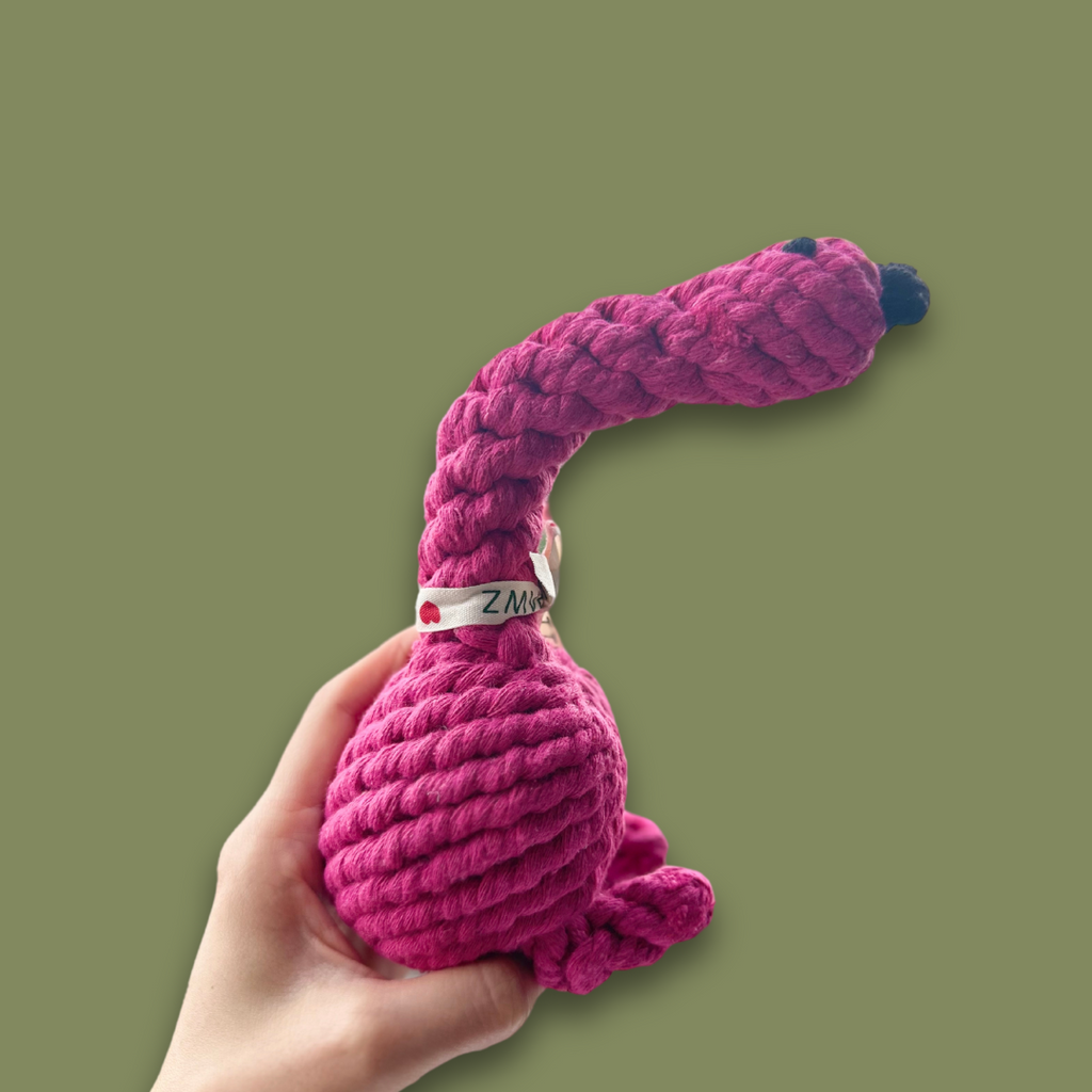 Flamingo Rope Dog Toy-1