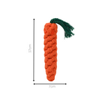 Large Carrot Rope Dog Toy - Durable Chew for Big Dogs by Knotty Pawz