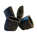 Four pieces of WATER BUFFALO TUFFIE DOG CHEWS on a white background