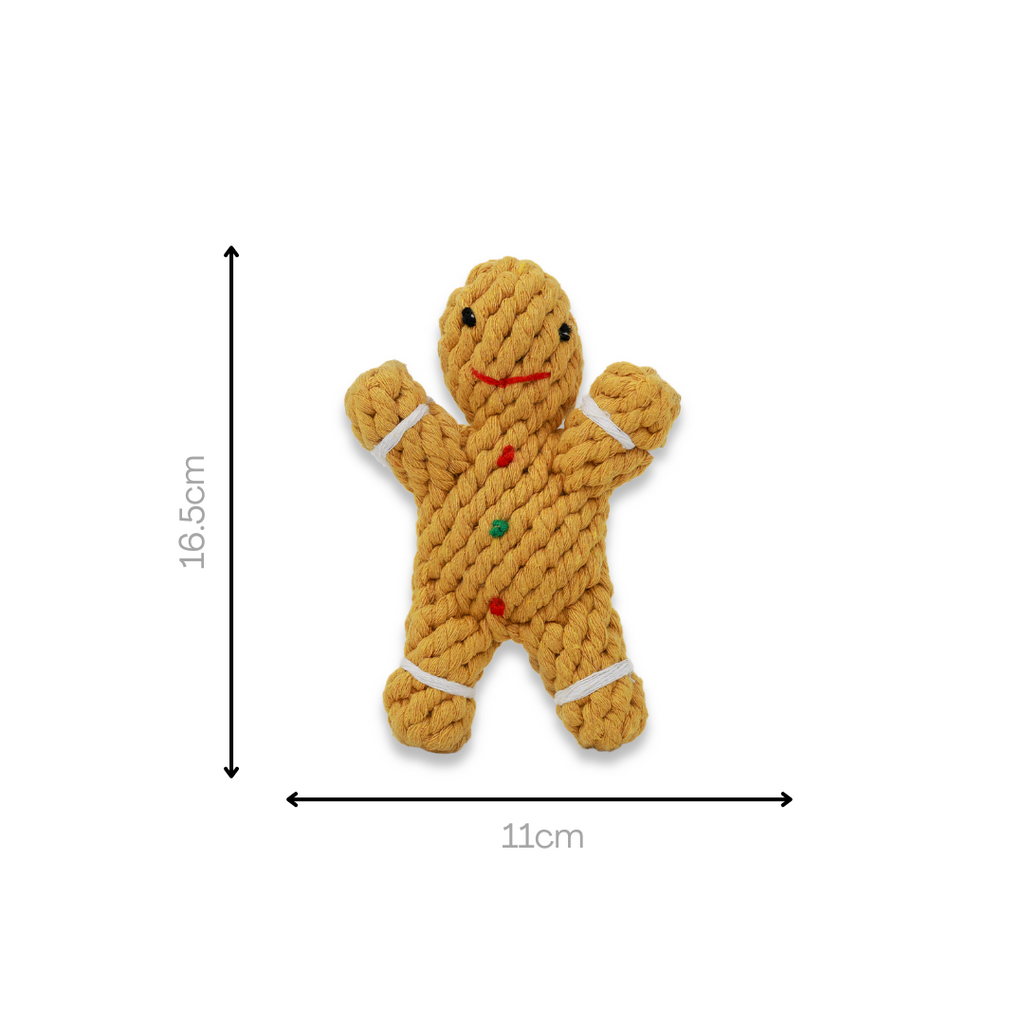 Gingerbread Man Rope Toy-3