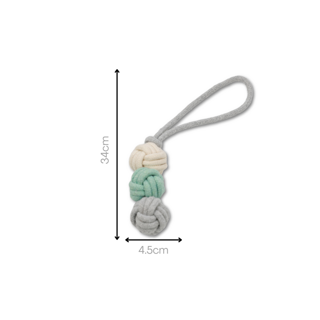 Mint Ice Cream Rope Balls Puppy Tug Toy-3