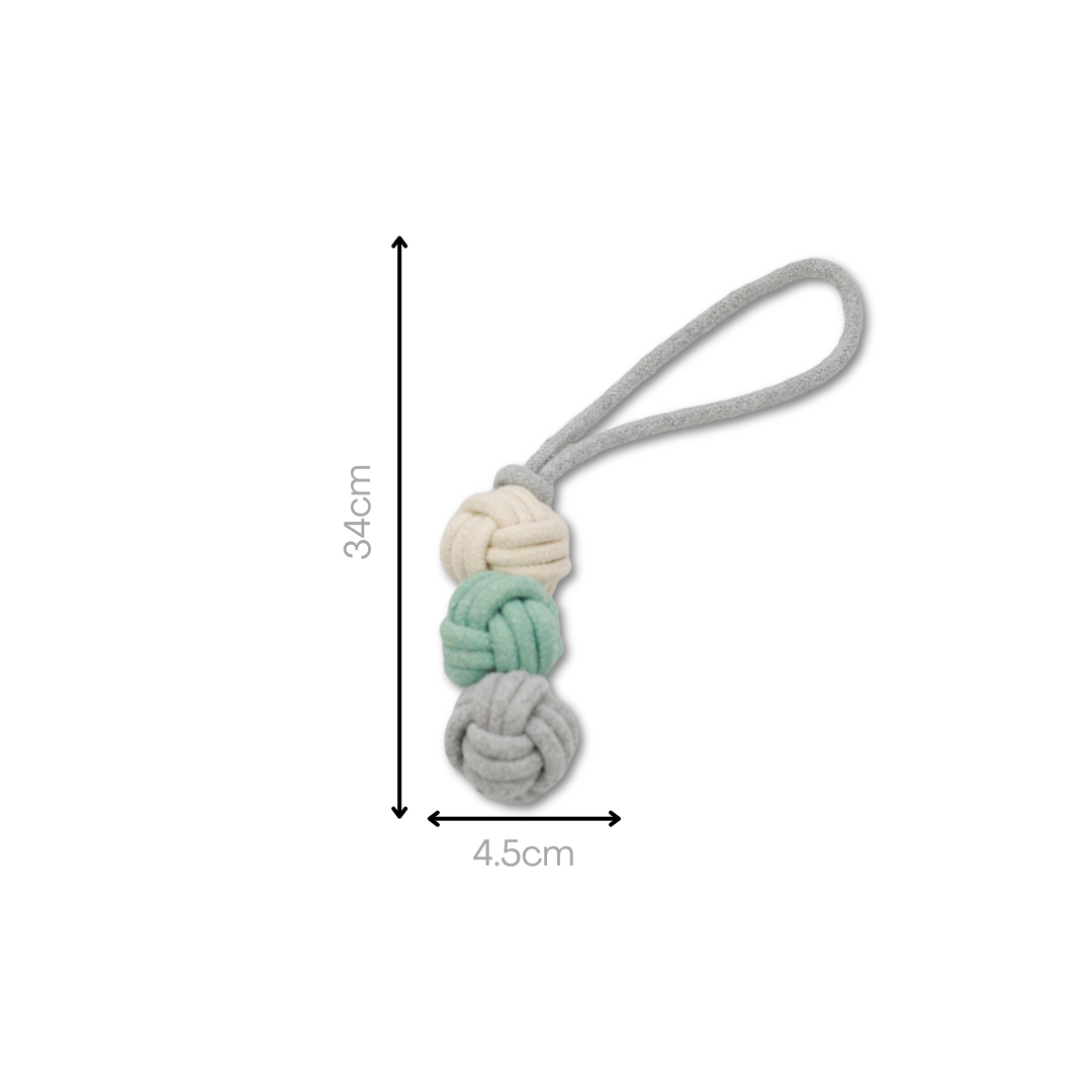 Mint Ice Cream Rope Balls Puppy Tug Toy-3