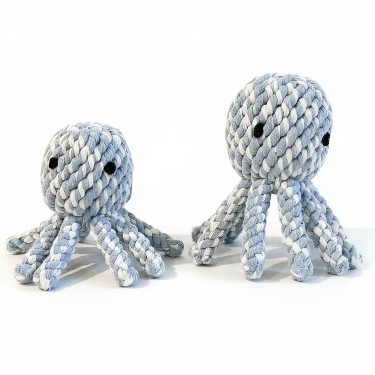Kai the Octopus Rope Toy – Interactive Coastal Play by Knotty Pawz